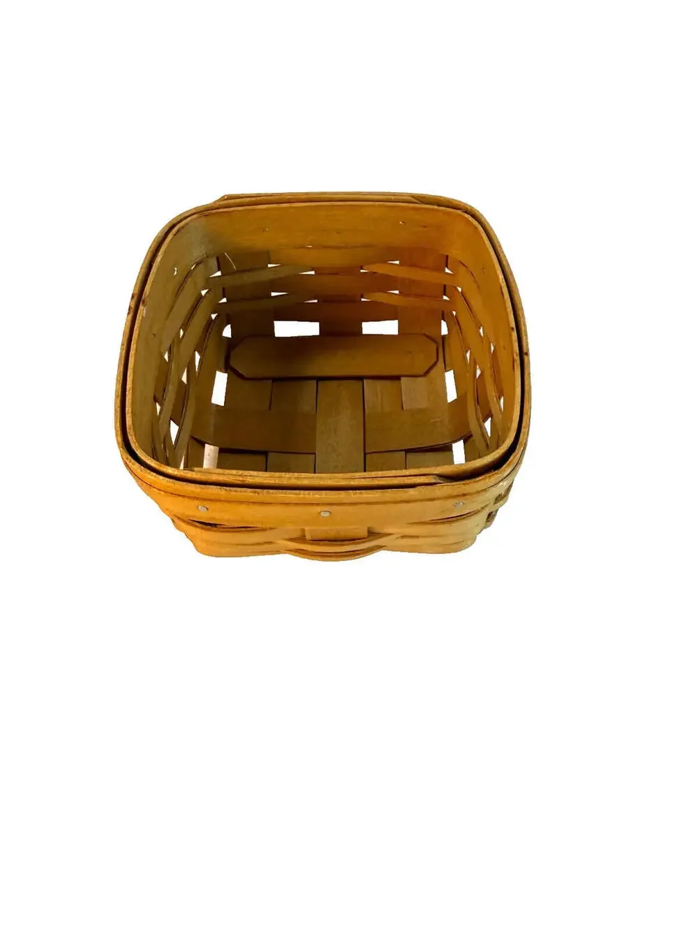 1996 Bradford Wood Woven Basket 5